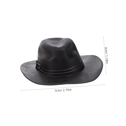 FRCOLOR 12 Stück Teiliges Miniatur Cowboy Hüte Bunte Mini Puppenhüte aus Kunststoff Vielseitige DIY Dekoration Robustes Material als Geburtstagsdeko und Miniaturzubehör für Puppenhäuser von FRCOLOR