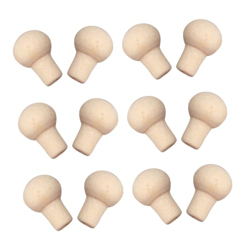 FRCOLOR 12 Stück Teiliges Miniatur Puppenhaus Möbelgriffe aus Stabile und Glatte Schubladenknöpfe für DIY Mini Haus Detaillierte Mini Holzknöpfe für Puppenstubenmöbel und Langlebig von FRCOLOR