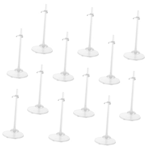 FRCOLOR 12 Stück Teiliges Transparentes Puppenständer Klarer Modellhalter zur Stabilen Präsentation und Aufbewahrung von Puppen für Spielzimmer und Schaufenster Vielseitig Einsetzbar für von FRCOLOR
