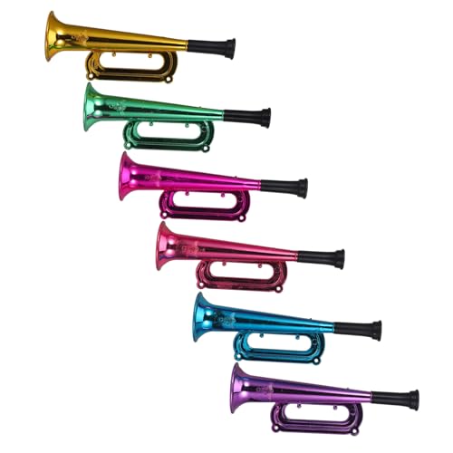 FRCOLOR 12 Stück Teiliges Trumpetenspielzeug aus Kunststoff Bunte Fußball Fanfare für Sportveranstaltungen Partys und Laute Cheerleading Hörner für Fans von FRCOLOR