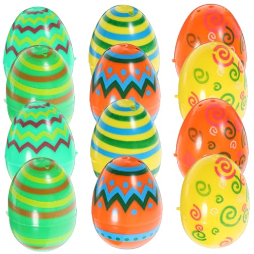 FRCOLOR 12 Stück Wiederverwendbare Ostereier aus Füllbare Ostereier für Ostern Partydekoration und für Ostereiersuchen und Feiern FRCOLOR 12 Stück Wiederverwendbare Ostereier aus Füllbare Ostereier für Ostern Partydekoration und für Ostereiersuchen und Feiern von FRCOLOR