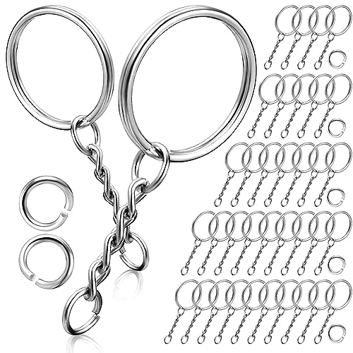FRCOLOR 120 Stück Schlüsselringe Metall Schlüsselanhänger Ringe mit Ketten und Sprungringen für DIY Bastelprojekte zur Organisation von Schlüsseln und Zubehör FRCOLOR 120 Stück Schlüsselringe Metall Schlüsselanhänger Ringe mit Ketten und Sprungringen für DIY Bastelprojekte zur Organisation von Schlüsseln und Zubehör von FRCOLOR