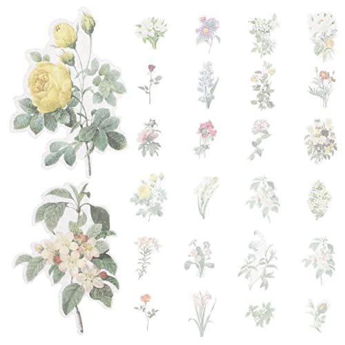 FRCOLOR 120 Stück Teiliges Vintage Blumen Aufkleber Dekorative DIY Scrapbooking Sticker für Fotoalben Notizbücher Flaschen und FRCOLOR 120 Stück Teiliges Vintage Blumen Aufkleber Dekorative DIY Scrapbooking Sticker für Fotoalben Notizbücher Flaschen und von FRCOLOR