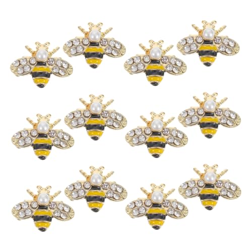 FRCOLOR 12Stücke Bienennagel Charms aus Legierung Niedliche Bienenform Nageldekorationen für Nagelkunst Kinderfreundlich und Sicher für DIY Nageldesigns und Nagelschmuck FRCOLOR 12Stücke Bienennagel Charms aus Legierung Niedliche Bienenform Nageldekorationen für Nagelkunst Kinderfreundlich und Sicher für DIY Nageldesigns und Nagelschmuck von FRCOLOR