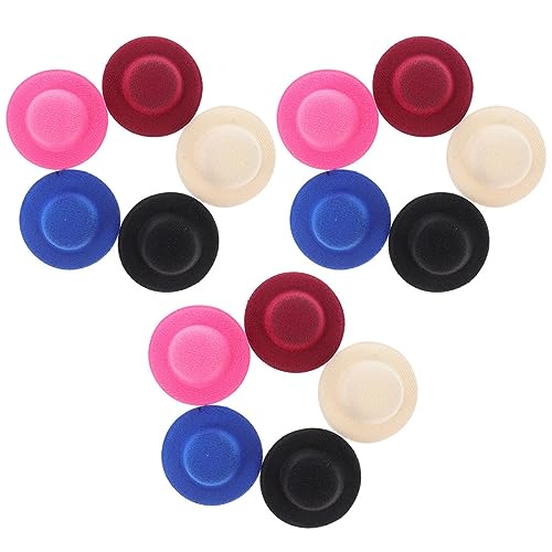 FRCOLOR 15 Stück Miniatur Puppenhüte für Selbstgemacht Handwerk Dekorative Hutverzierungen für Puppen Kompakte Hüte für Puppenliebhaber zur Gestaltung von Puppenoutfits und Party Zubehör von FRCOLOR