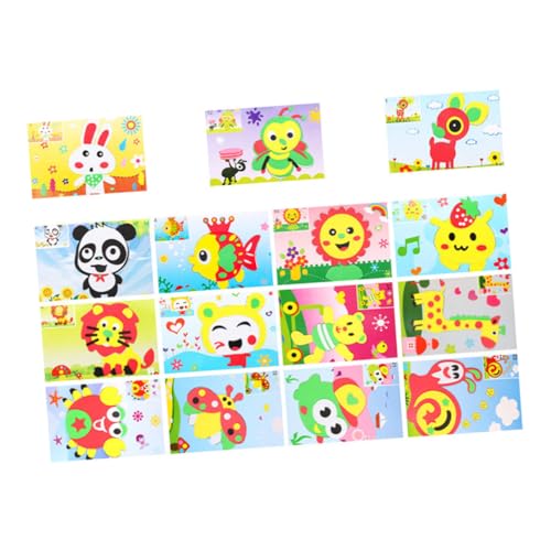 FRCOLOR 15 Stück Teiliges Eva Sticker für DIY Bastelset mit Kreativen Cartoon Motiven Selbstklebend Einfach Ablösbar für Vorschulkinder und Kinderzimmerdekoration FRCOLOR 15 Stück Teiliges Eva Sticker für DIY Bastelset mit Kreativen Cartoon Motiven Selbstklebend Einfach Ablösbar für Vorschulkinder und Kinderzimmerdekoration von FRCOLOR