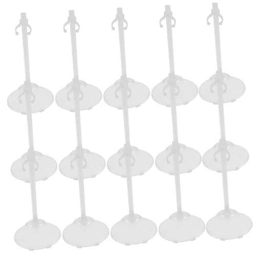 FRCOLOR 15 Stück Teiliges Transparente Puppenständer mit Breiter Basis Stabile Doll Display Ständer zur Feste Platzierung und Unterstützung von Puppen Figuren und Modellen für Vitrinen und von FRCOLOR