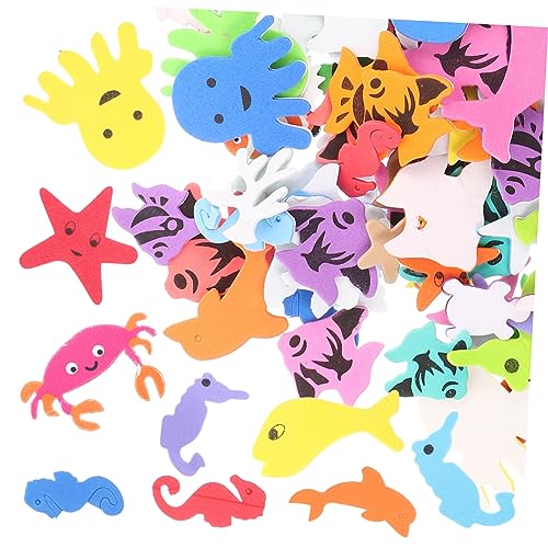 FRCOLOR 150 Stück Teiliges Meerestiere Sticker Selbstklebende Kindgerechte Moosgummi Deko für Wände und Tagebücher Bunte Unterwasserwelt Motive Sichere und Langlebige Aquarium Dekoration von FRCOLOR