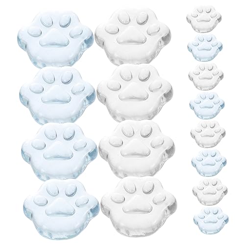 FRCOLOR 16 Stück Teiliges Katzenpfoten Quetschspielzeug Stressabbau für Erwachsene Kawaii Sensorisches für Partys und Entspannung Blau und Transparent von FRCOLOR