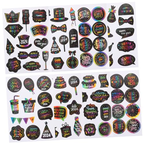 FRCOLOR 16 Stück Teiliges Neujahrs Sticker Vielseitige Scrapbooking Aufkleber für Kalender Fotoalben DIY Dekoration Selbstklebend Laptop Decals und Briefumschlag Sticker von FRCOLOR