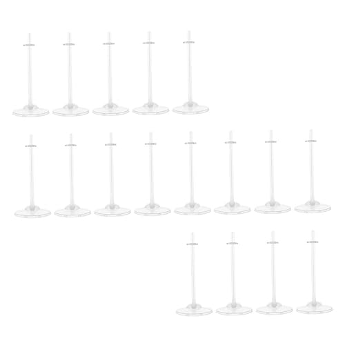 FRCOLOR 17 Stück Teiliges Puppenständer Transparent Robuste Kunststoff Doll Figures Display Stands Effektive Aufbewahrung und Schutz für Jungen und Mädchen Kreative Ausstellungsspielzeuge von FRCOLOR