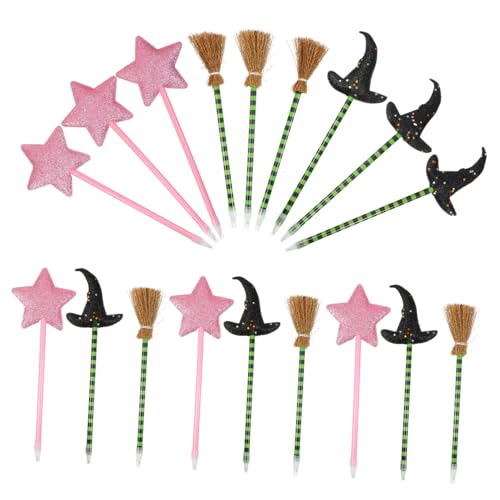 FRCOLOR 18 Teiliges Festliche Gel Tintenstifte mit Streifenmuster Niedliche Halloween Besen Hexenhut und Stern Kugelschreiber Kreative Schreibwaren für Partygeschenke Valentinstag FRCOLOR 18 Teiliges Festliche Gel Tintenstifte mit Streifenmuster Niedliche Halloween Besen Hexenhut und Stern Kugelschreiber Kreative Schreibwaren für Partygeschenke Valentinstag von FRCOLOR