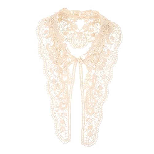 FRCOLOR 1Stück DIY Baumwollkragen mit Spitzenapplikation Vintage Häkelkragen für Damen Eleganter Stickkragen für Festliche Anlässe für Kreative Outfits Heimwerkerprojekte von FRCOLOR