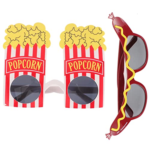 FRCOLOR 2 Paare lustige Brille Party Sonnenbrille in Hot-Dog-Form lustige sonnenbrille für erwachsene Rave albern verrückte Brille tropische sonnenbrille Brillen im hawaiianischen Stil Abs von FRCOLOR