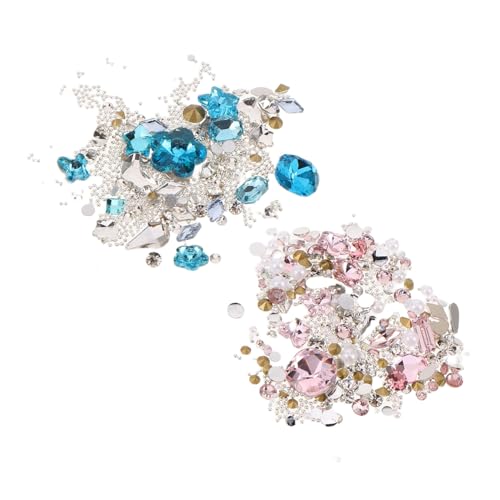 FRCOLOR 2 Sätze Flache Nail Art Strasssteine Glitzer Charms in Rosa und Blau Selbstklebendes DIY Nail Jewels Set für Frauen und Mädchen Stabile Maniküre Dekorationen FRCOLOR 2 Sätze Flache Nail Art Strasssteine Glitzer Charms in Rosa und Blau Selbstklebendes DIY Nail Jewels Set für Frauen und Mädchen Stabile Maniküre Dekorationen von FRCOLOR