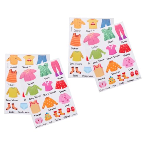 FRCOLOR 2 Sätze Kleideretiketten Set für Schrankorganisation Teiliges Set zur Klassifizierung von Kleidung Einfach Anzuwenden und Rückstandsfrei Ablösbar Dekorative Aufkleber für von FRCOLOR