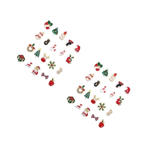 FRCOLOR 2 Sätze Weihnachts Maniküre Schmuck Nagelkunst Aufkleber Schneeflocken Nagel Pailletten Weihnachts Nagel Juwelen Aufkleber Nagelkunst Dekoration 20 Stück * 2 von FRCOLOR