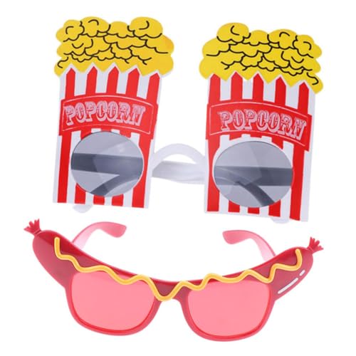 FRCOLOR 2 Stück 1 Satz Hot Dog Popcornbrille Neuartige Partybrille Popcorn-brille Sonnenbrille in Hot-dog-form Popcorn-sonnenbrille Lustige Partybrille Leichte Cartoon-brille Plastik FRCOLOR 2 Stück 1 Satz Hot Dog Popcornbrille Neuartige Partybrille Popcorn-brille Sonnenbrille in Hot-dog-form Popcorn-sonnenbrille Lustige Partybrille Leichte Cartoon-brille Plastik von FRCOLOR