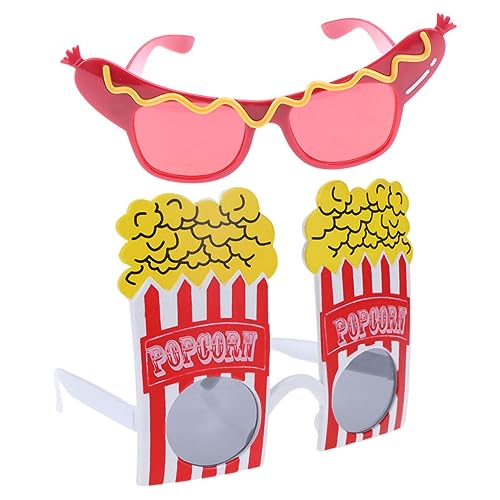 FRCOLOR 2 Stück 1 Satz Hot Dog Popcornbrille instinktive Sonnenbrille Partybrille Popcorn-Sonnenbrille Parodie Requisiten für die Party Popcorn-Brille Maskerade Sonnenbrille Plastik FRCOLOR 2 Stück 1 Satz Hot Dog Popcornbrille instinktive Sonnenbrille Partybrille Popcorn-Sonnenbrille Parodie Requisiten für die Party Popcorn-Brille Maskerade Sonnenbrille Plastik von FRCOLOR