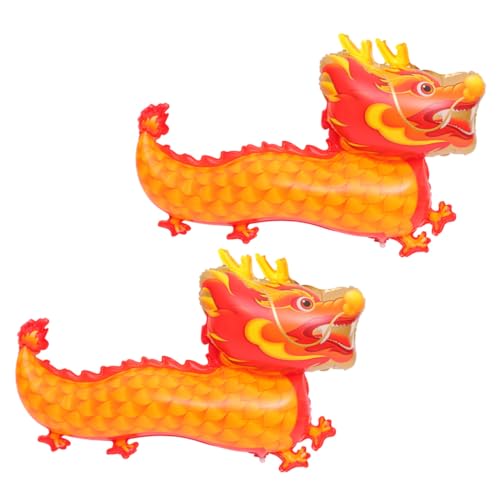 FRCOLOR 2 Stück Drachen Luftballons aus Aluminiumfolie Langlebig Leuchtend Orange Chinesisches Neujahrsfest Dekoration Partyballons für Geburtstag Familienfeier Frühlingsfest Glückssymbol FRCOLOR 2 Stück Drachen Luftballons aus Aluminiumfolie Langlebig Leuchtend Orange Chinesisches Neujahrsfest Dekoration Partyballons für Geburtstag Familienfeier Frühlingsfest Glückssymbol von FRCOLOR