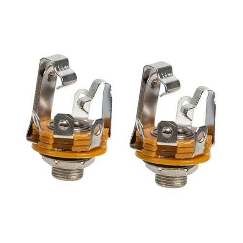 FRCOLOR 2 Stück Gitarren Ersatzbuchse Metall Audio Stecker für Mikrofon und Gitarre Langlebig und Rostfrei für Musiker und Professionelle Anwendungen von FRCOLOR