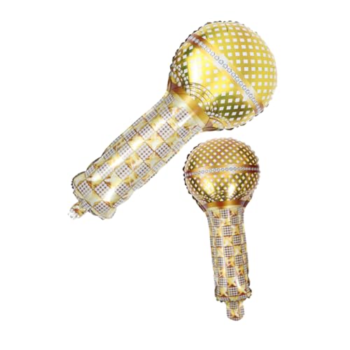 FRCOLOR 2 Stück Goldene Mikrofon Folienballons Teiliges Geburtstags Party Deko Stabile Aluminiumfolie Kleine und Große Luftballons Ktv und Karaoke Feier Dekoration FRCOLOR 2 Stück Goldene Mikrofon Folienballons Teiliges Geburtstags Party Deko Stabile Aluminiumfolie Kleine und Große Luftballons Ktv und Karaoke Feier Dekoration von FRCOLOR