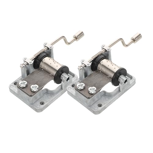 FRCOLOR 2 Stück Handkurbel Spieluhr Mechanismus DIY Musikwerk für Bastelprojekte Einfache Bedienung Vielseitig Montierbar von FRCOLOR