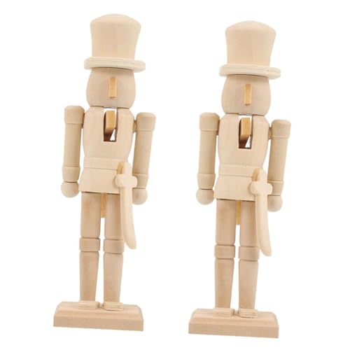 FRCOLOR 2 Stück Holz Holzfigur Weihnachts Soldat DIY Bastelset Unbemalt Ornament zum Bemalen und Dekorieren für Zuhause und Festtage FRCOLOR 2 Stück Holz Holzfigur Weihnachts Soldat DIY Bastelset Unbemalt Ornament zum Bemalen und Dekorieren für Zuhause und Festtage von FRCOLOR