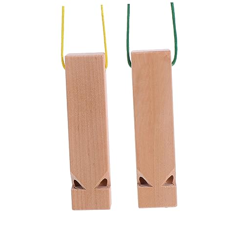 FRCOLOR 2 Stück Holzpfeife Zugpfeife Zuggeräusch Musikinstrument Party für Jungen Mädchen Kreative Holzpfeife Fördert Hörvermögen und Fantasie Zufällige Farbe Zufällige Farbe von FRCOLOR