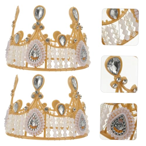 FRCOLOR 2 Stück Kleine Kronen Cake Topper mit Strasssteinen Goldfarbene Party Deko für Shower und Geburtstagstorten Stabile Kunststoff Accessoires für Süße Kuchenverzierung FRCOLOR 2 Stück Kleine Kronen Cake Topper mit Strasssteinen Goldfarbene Party Deko für Shower und Geburtstagstorten Stabile Kunststoff Accessoires für Süße Kuchenverzierung von FRCOLOR