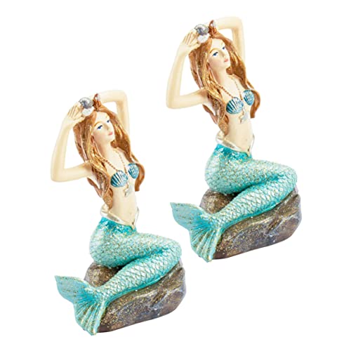 FRCOLOR 2 Stück Künstliche Meerjungfrau Statue Aquarium Deko Resin Modell für Fischbecken Dekoration Realistische Landschaftsornamente für Gartenteich und Wohnkultur FRCOLOR 2 Stück Künstliche Meerjungfrau Statue Aquarium Deko Resin Modell für Fischbecken Dekoration Realistische Landschaftsornamente für Gartenteich und Wohnkultur von FRCOLOR