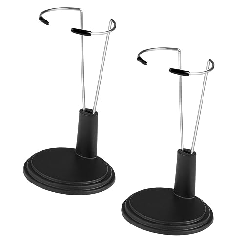 FRCOLOR 2 Stück Puppenständer Schwarz Verstellbare Figuren Display Halterung Stabile Doll Stand Basis für Action Figures Aufbewahrung und Dekorativen Präsentation von FRCOLOR