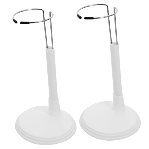FRCOLOR 2 Stück Puppenständer Weiß PVC Stabile Doll Display Halterung Tragbar für Puppen Raum Platzsparend für Zuhause und Geschäft von FRCOLOR