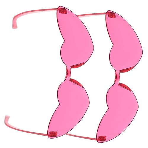 FRCOLOR 2 Stück Randlose Herz Sonnenbrille Einzigartige Party Brillen für Damen und Herren Rave Accessoires für Festivals und Themenpartys FRCOLOR 2 Stück Randlose Herz Sonnenbrille Einzigartige Party Brillen für Damen und Herren Rave Accessoires für Festivals und Themenpartys von FRCOLOR