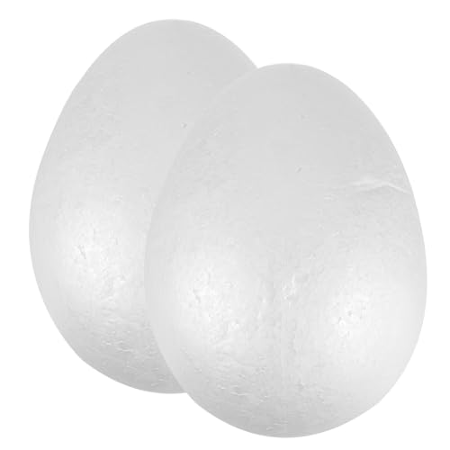 FRCOLOR 2 Stück Schaum Eier Schaumeier Basteln Runden Formen Kleinkinder Geformt Fälschung -eier Für Lackierbar Gipseier Zum Bemalen Großes Eiförmiges Ornament Jagd Vor Weiß FRCOLOR 2 Stück Schaum Eier Schaumeier Basteln Runden Formen Kleinkinder Geformt Fälschung -eier Für Lackierbar Gipseier Zum Bemalen Großes Eiförmiges Ornament Jagd Vor Weiß von FRCOLOR