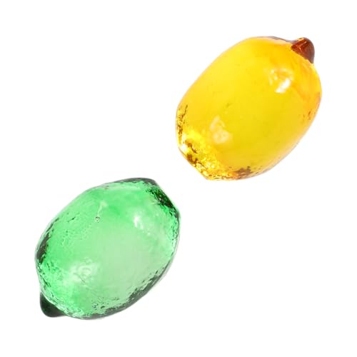 FRCOLOR 2 Stück Teiliges Zitronen Dekoration für Tisch Stilvolle Fruchtmodelle als Küchendekor Zentrumsstück für Wohn und Büroumgebungen Transparente Glasfiguren für Lebendige FRCOLOR 2 Stück Teiliges Zitronen Dekoration für Tisch Stilvolle Fruchtmodelle als Küchendekor Zentrumsstück für Wohn und Büroumgebungen Transparente Glasfiguren für Lebendige von FRCOLOR