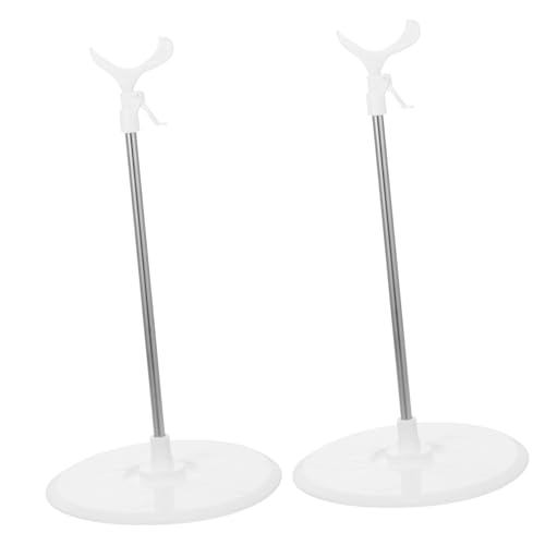 FRCOLOR 2 Stück Verstellbare Puppenständer Puppenhalter für Figuren Display Leichte Aufbewahrung Sicherer Halt für Kleine Puppen für Regal Tisch und Kinderzimmer von FRCOLOR