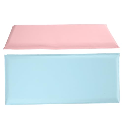 FRCOLOR 2 Stück Wandpolster Sicherheitswandaufkleber für Kinderzimmer Gepolsterte Wandverkleidung zur Unfallverhütung Geeignet für Glatte Oberflächen Zartem Rosa und Himmelblau von FRCOLOR
