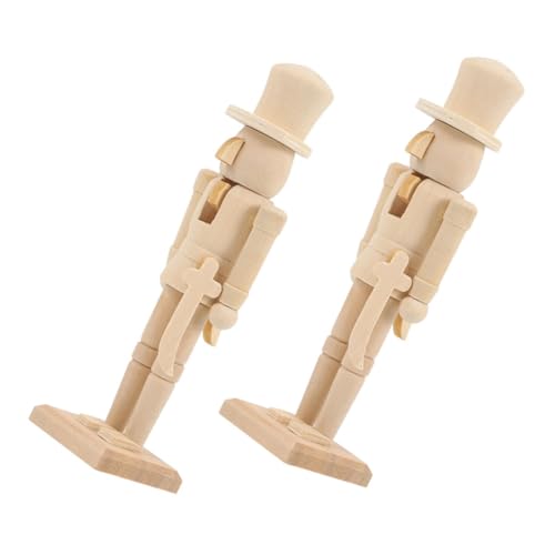 FRCOLOR 2 Stück Weihnachten DIY Holz Holzfigur Unvollendeter Walnuss Soldat Holz Holzfigur Bastelset für Weihnachtsdeko und von FRCOLOR