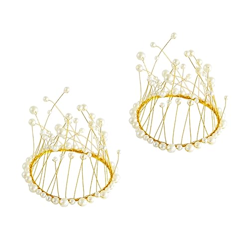 FRCOLOR 2 Stück Wunderschöne Tortendekorationen mit Perlenkrone für Hochzeit Geburtstag und Besondere Anlässe Eleganter Cake Topper für Backkunst und Fotorequisiten FRCOLOR 2 Stück Wunderschöne Tortendekorationen mit Perlenkrone für Hochzeit Geburtstag und Besondere Anlässe Eleganter Cake Topper für Backkunst und Fotorequisiten von FRCOLOR