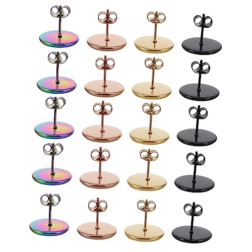 FRCOLOR 20 Stück Ohrringbasis runden Ohrringe für die Schmuckherstellung mehrere Kissen Zucht Ohreinfassungsfach Edelstein-Ohrring-Einstellungen leeres Tablett für Ohrringe Legierung FRCOLOR 20 Stück Ohrringbasis runden Ohrringe für die Schmuckherstellung mehrere Kissen Zucht Ohreinfassungsfach Edelstein-Ohrring-Einstellungen leeres Tablett für Ohrringe Legierung von FRCOLOR