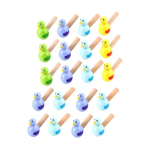 FRCOLOR 20 Stück Teiliges Holzpfeifen Cartoon Vogelpfeifen für Partyspielzeug Zufälligen Farben für Geburtstagsfeiern und Kreative Spielmomente Zufällige Farbe Zufällige Farbe von FRCOLOR
