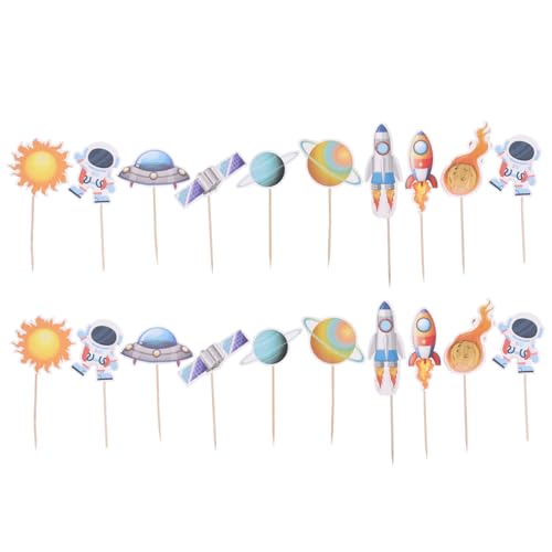 FRCOLOR 20 Stück Teiliges Kindergeburtstag Cake Picks Astronaut Tortendeko Sichere Dessert Deko Einfach zu Stecken für Geburtstagsfeier und Partygestaltung FRCOLOR 20 Stück Teiliges Kindergeburtstag Cake Picks Astronaut Tortendeko Sichere Dessert Deko Einfach zu Stecken für Geburtstagsfeier und Partygestaltung von FRCOLOR