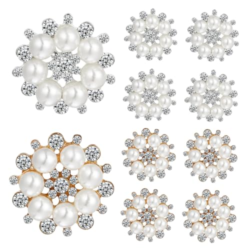 FRCOLOR 20 Stück Teiliges Perlen Strass Knöpfe Silber und Gold Blütenförmige Schmuckverzierung mit Funkelnden Kunstperlen zum Annähen für DIY Haaraccessoires Kleidung Taschen Hüte Schuhe FRCOLOR 20 Stück Teiliges Perlen Strass Knöpfe Silber und Gold Blütenförmige Schmuckverzierung mit Funkelnden Kunstperlen zum Annähen für DIY Haaraccessoires Kleidung Taschen Hüte Schuhe von FRCOLOR