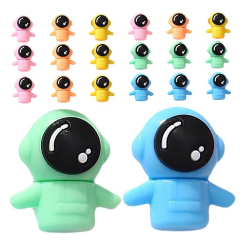 FRCOLOR 20 Stück Teiliges Set Mini Radiergummis Weltraum Design Bunte Cartoon Astronauten als Schulgeschenk und Mitgebsel Tragbar Sauber Radierend für Klassenzimmer von FRCOLOR