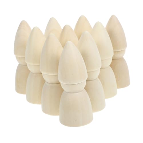 FRCOLOR 20 Stück Teiliges Unbemalte Holz-puppen zum Bemalen Glatte Kleine Holzfiguren für Diy-malspaß Sichere Holz-peg-dolls für Kreative Bastelprojekte und Pädagogisches von FRCOLOR