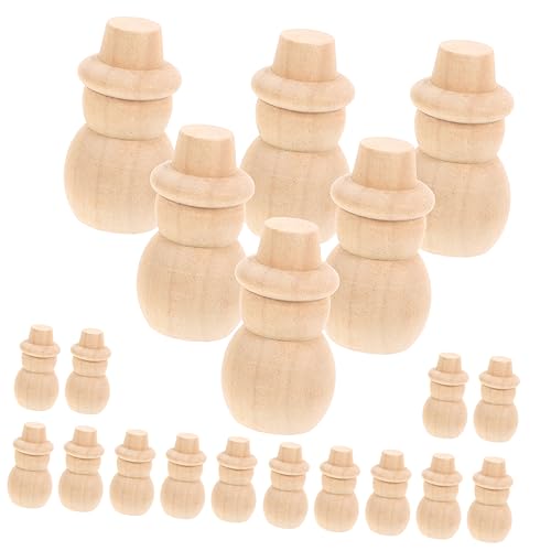 FRCOLOR 20 Stück Unfertige Holzfiguren zum Bemalen DIY Holz Puppen für Kreative Bastelprojekte für Erwachsene für Dekorationen von FRCOLOR