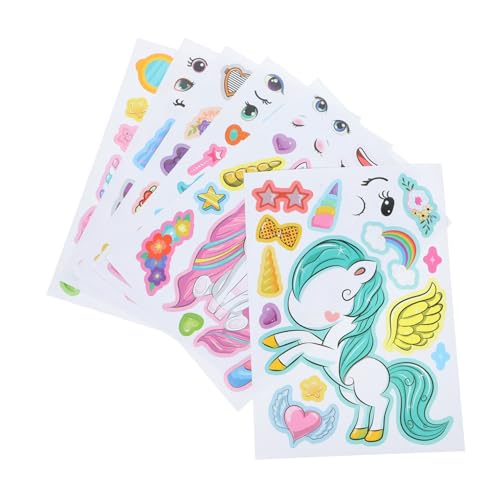 FRCOLOR 24 Blatt Einhorn Sticker DIY Gesicht Aufkleber für Kreative Cartoon Dekoration Mitgebsel für Geburtstagsfeiern Sicher und Freundlich FRCOLOR 24 Blatt Einhorn Sticker DIY Gesicht Aufkleber für Kreative Cartoon Dekoration Mitgebsel für Geburtstagsfeiern Sicher und Freundlich von FRCOLOR