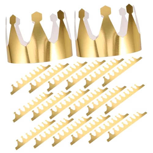 FRCOLOR 24 Stück Goldene Papierkronen Partyhüte mit Reflektierendem Glanz Leichtes Elegantes Design für Geburtstagsfeiern Festliche Anlässe und Foto Requisiten FRCOLOR 24 Stück Goldene Papierkronen Partyhüte mit Reflektierendem Glanz Leichtes Elegantes Design für Geburtstagsfeiern Festliche Anlässe und Foto Requisiten von FRCOLOR