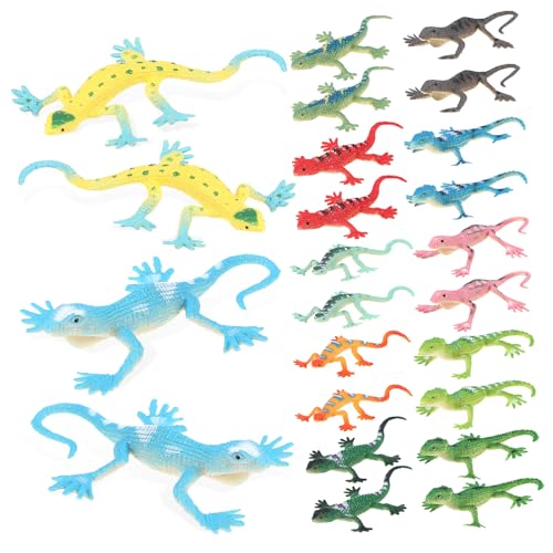 FRCOLOR 24 Stück Klebrige Echsen Spielzeugfiguren Teiliges aus PVC Bouncy und Dehnbar Mitgebsel für Kindergeburtstag und Klassenzimmerspiele FRCOLOR 24 Stück Klebrige Echsen Spielzeugfiguren Teiliges aus PVC Bouncy und Dehnbar Mitgebsel für Kindergeburtstag und Klassenzimmerspiele von FRCOLOR